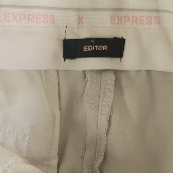 EXPRESS DESIGN STUDIO EDITOR CAPRI STRETCHY PANT SIZE 0 BROWN & CREAM EUC 2PAIRS - Picture 14 of 16